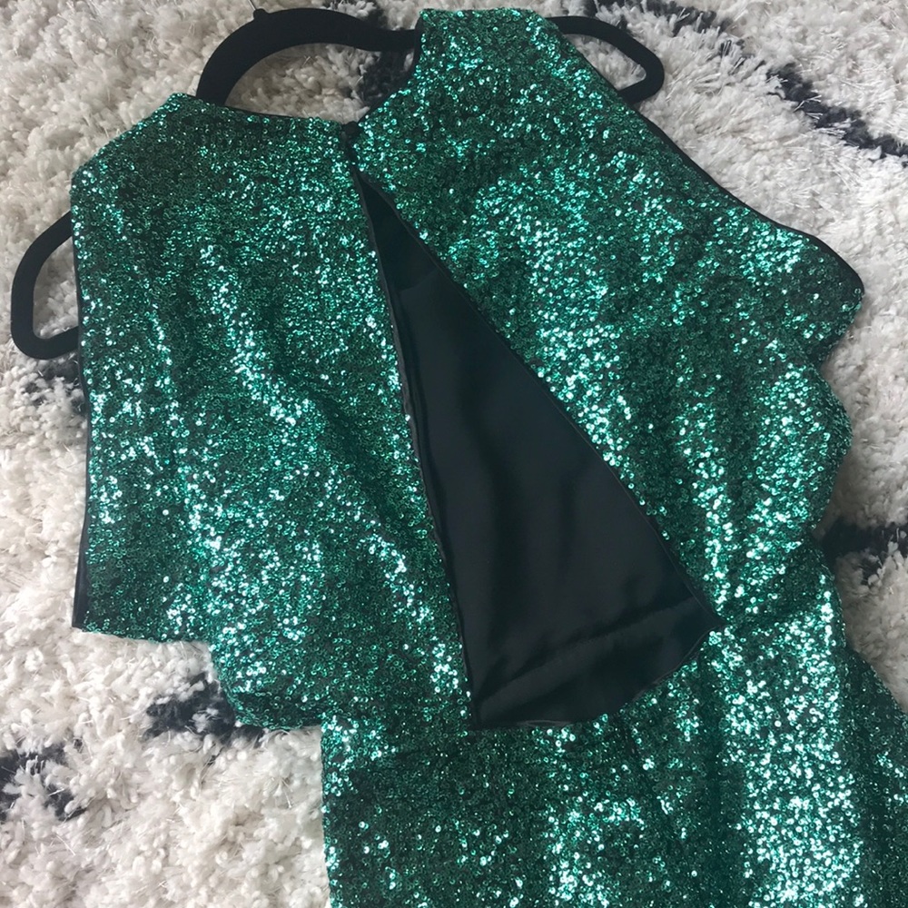 h&m green sequin dress Balmain for H&M green sequin dress